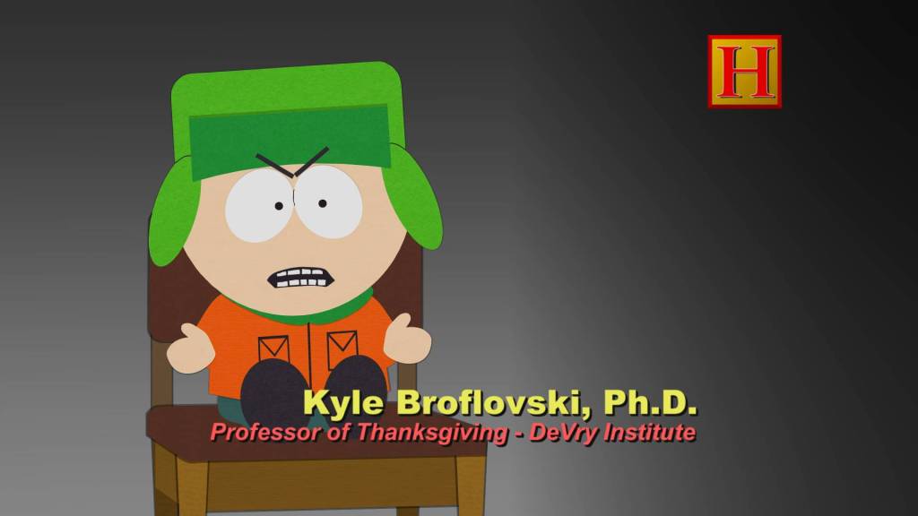 Best Thanksgiving TV Episodes - South Park " A History Channel Thanksgiving"
