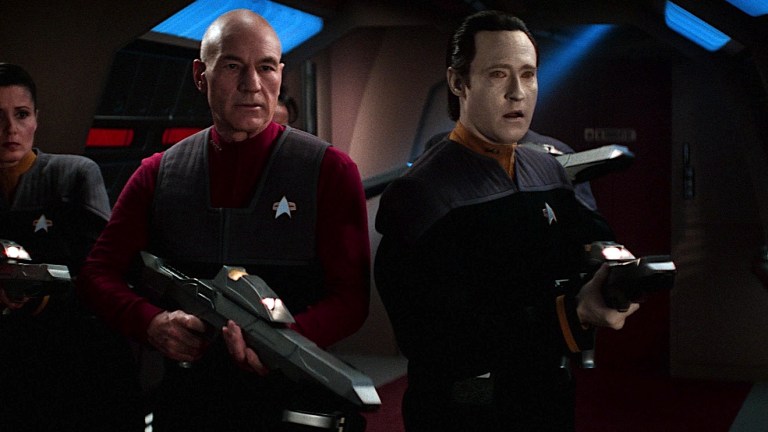 Picard and Data in Star Trek First contact