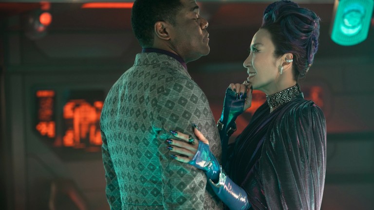 Sam Richardson as Quasi and Michelle Yeoh as Georgiou in Star Trek: Section 31, streaming on Paramount+, 2025. Photo Credit: Jan Thijs/Paramount+
